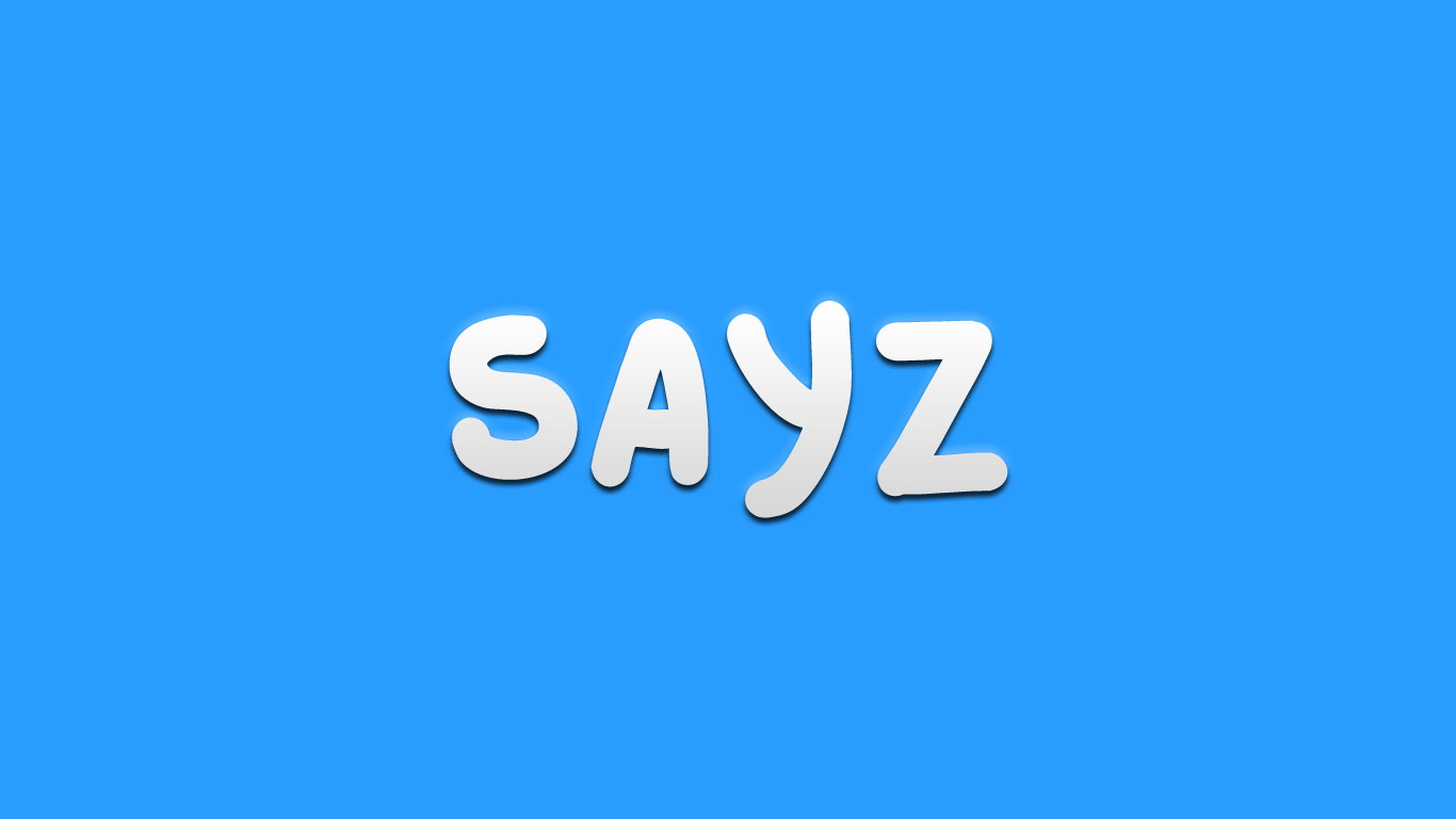 Logo for the Sayz.com domain name